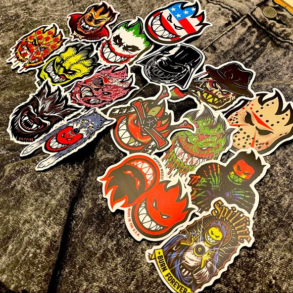 ⚡️😈 Lot of 7 Spitfire Sinister Face Stickers 😈⚡️ - Picture 2 of 3